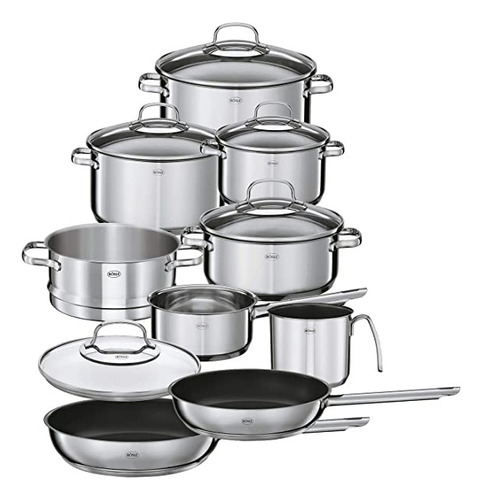 Batería De Cocina (acero Inoxidable, 14 Piezas)