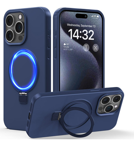 Lohasic Funda De Silicona Para  Phone 15 Pro Max Con Soport