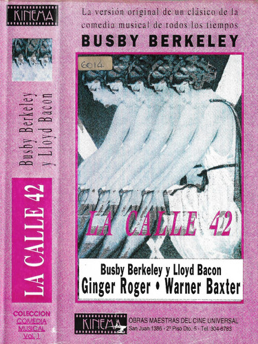 La Calle 42 Vhs Ginger Rogers Dick Powell Lloyd Bacon Kinema