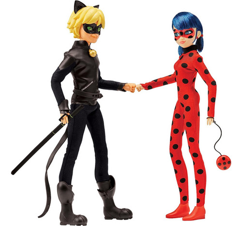 Figura Articulada 50365 Miraculous Set Catnoir Ladybug Niña