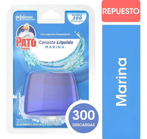 Pato Marina Canasta Líquida Inodoro Repuesto 300 Descargas