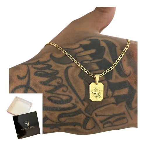 Cordão De Moeda Antiga Masculina Banhada A Ouro Promoção