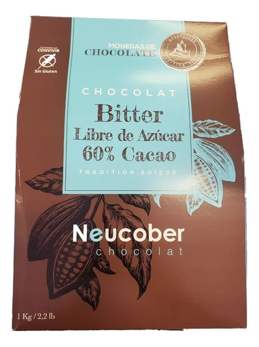 Cobertura Chocolate  Bitter 60% Sin Azúcar 