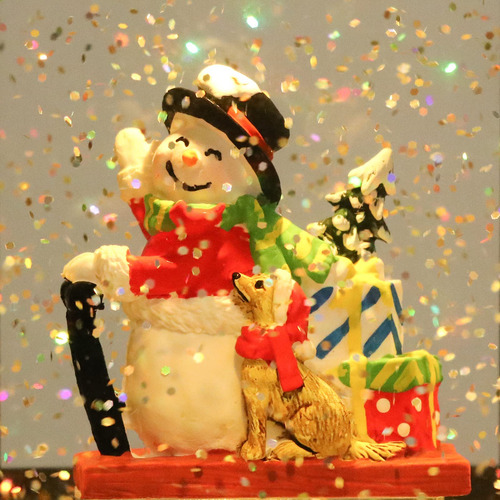 Linterna De Globo De Nieve Led Musical Para Decoración Navid