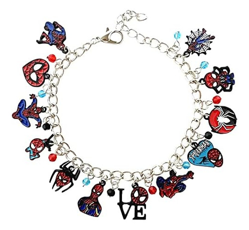 Pulsera De Spiderman Nbcnwqq, Vengers, De Metal, Con Dijes D