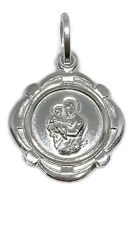 Dije Medalla San Cayetano 15 Mm De Plata 900