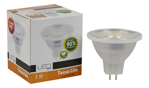 Foco Led Mr16 12v Gu5 3w Luz Blanca Intensa 200lm Tecnolite