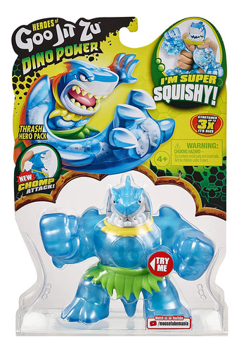 Figura De Acción Heroes Of Goo Jit Zu Dino Power Thrash Shar