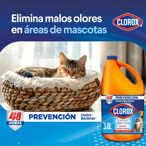 Clorox Blanqueador Detergente Desinfectante Seguro Para Anim