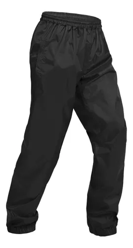 CUBREPANTALÓN IMPERMEABLE SENDERISMO MUJER MH500 NEGRO