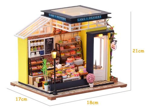 Kit De Casa De Muñecas En Miniatura Para Bricolaje Con Muebl