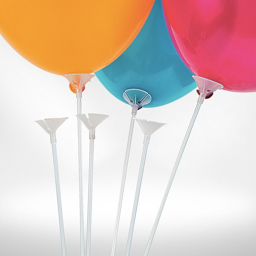 Imagen 1 de 3 de Palito Porta Globo Cristal 36 Cm De Largo X 25 U