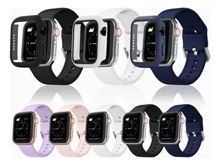 6pzs Correa Para Apple Watch + Carcasa Serie 8/7/6/5/4/3/2/1