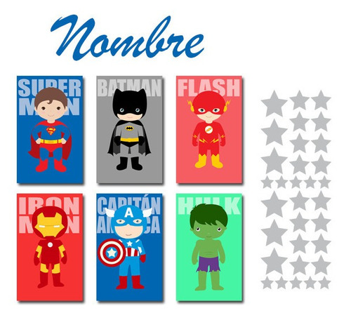 Decoración Infantil Heroes [ref. Din0408]