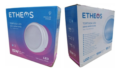 Imagen 3 de 10 de Tortuga Led Redonda 15w Exterior Ip65 Techo Pared Full