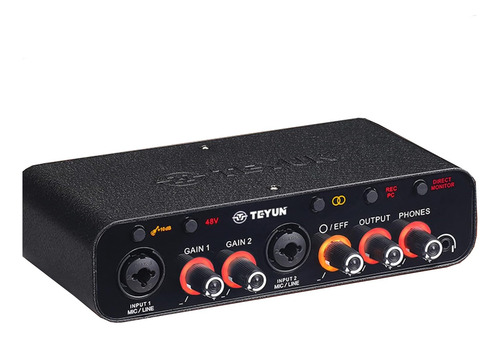 Teyun Q-26 Interfaces De Áudio Type C 32bits Placa De Som