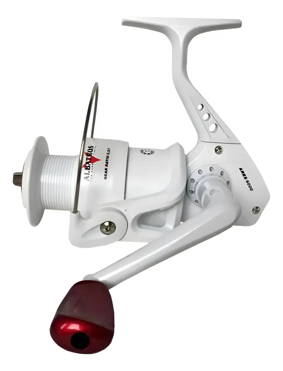 Reel Albatros Ares 6000 2 Rulemanes Pesca Variada Blanco