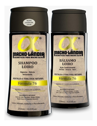 Kit Shampoo + Bálsamo Para Barba Claras - Macho Lândia 76