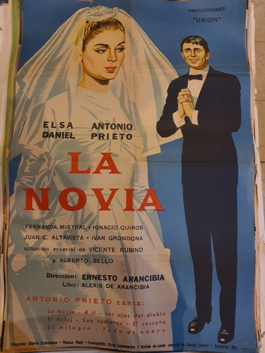 1 Afiche De Cine Antiguo Original- La Novia-a.prieto 515
