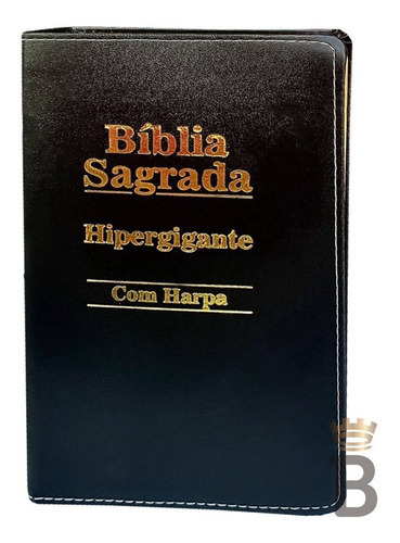 Biblia Sagrada Letra Hipergigante Luxo Preta - C/ Harpa