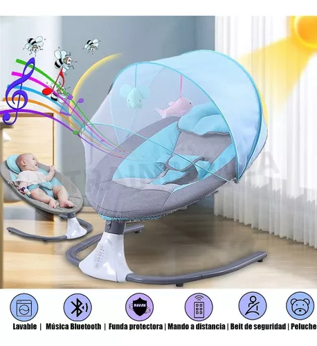 Moises para Bebé Columpio Mecedora Electrica con Mosquitero / diferentes  colores