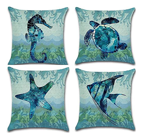 Jutshow Summer Blue Ocean, Diseño Náutico, Estilo Vintage D