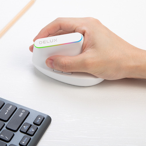 Delux Ratón Ergonómico Inalámbrico Bluetooth, 4000 Dpi