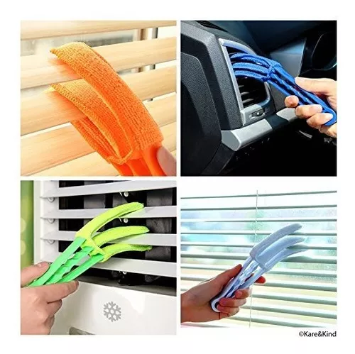 Window Blind Cleaner - 2 Clamps and 5 Removable Sleeves - Ideal Duster  Cleaning Tool for Blinds, Shutters, Shades, Air Conditioner Vent Covers,  etc. 