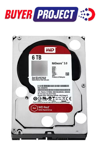 Disco Duro 6tb Western D Sata 3.5'' 5400rpm Red Nas 24/7 New