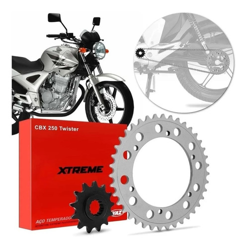 Kit Coroa E Pinhão Vaz Xtreme Cbx250 Twister 2001/09