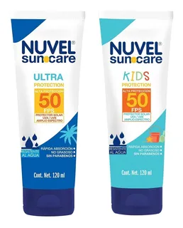 2 Protector Solar Nuvel Suncare Fps 50 120ml Kids + Ultra Pr
