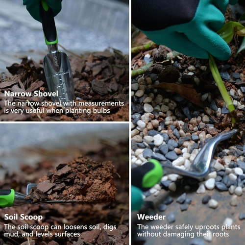 Juego De Herramientas De Jardin Jmoo, Herramientas Manuales