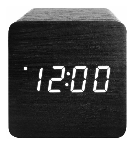 Reloj Despertador Escritorio Cubo Led Temperatura Y Fecha