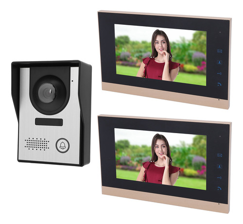 Cámara De Timbre 2 En 1, Sistema De Videoportero Con Cable H