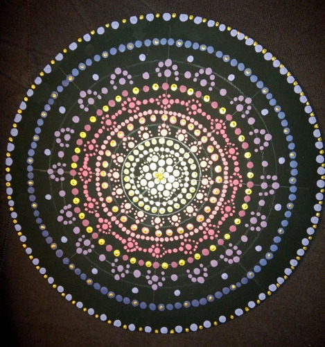 Cuadro Mandala En Puntillismo Para Regalar O Regalarse!!