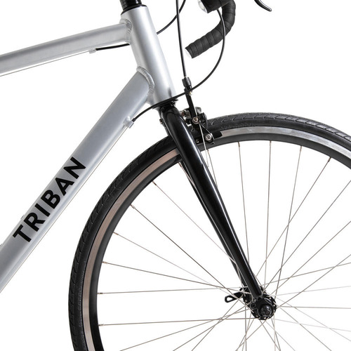 Bicicleta De Estrada Rc100 Triban Cor Prata L