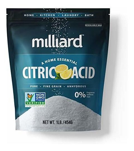 Bicarbonato Milliard Citric Acid 1 Libra - Proyecto 100% Pur