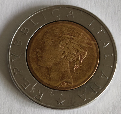 Moneda Conmemorativa Italia 1494-1994, Pacioli Luca, Bimetál (Usado)