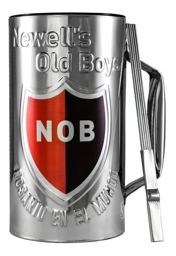 Vaso Guiro Newells Old Boys Oficial Con Raspador Y Caja 3/4l