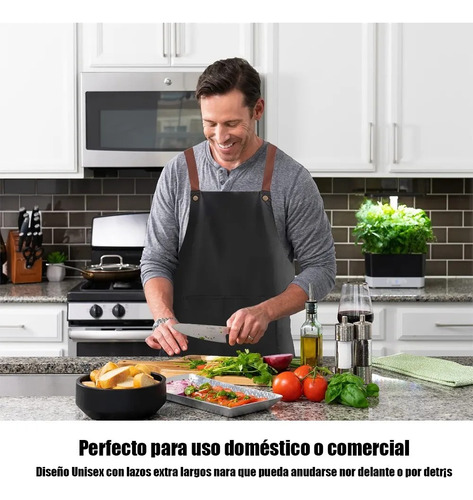 Banna 6 Delantal De Chef Impermeables Y 6 Gorros De Chef Ajustable