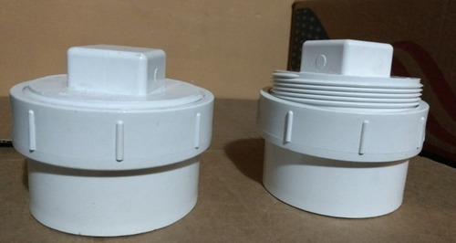 3 Tapón Registro De 4 Adaptador Hembra Pvc Dwv Sanitario (Usado)