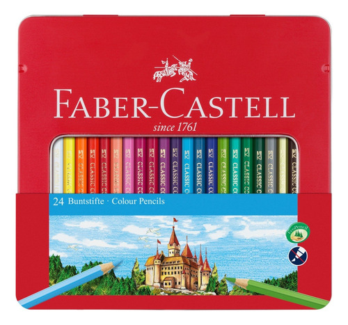 Lapices De Colores Eco En Lata X 24 Largos Faber-castell