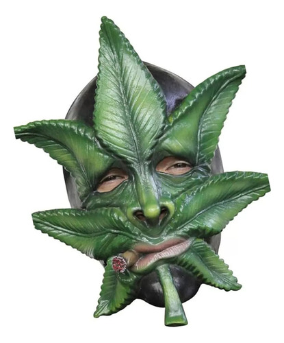  Mascara Hierba Cannabis Disfraz Careta Latex Halloween 