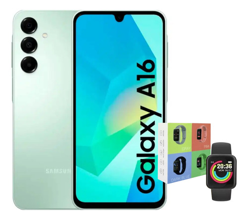 Samsung Galaxy A16 Dual Sim 256gb 8ram Black + Smartwatch Macaron