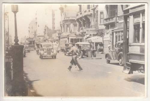 Antigua Fotografia Avenida Buenos Aires Tranvias Y Autos