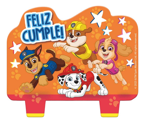 Vela De Paw Patrol Para Cumpleaños