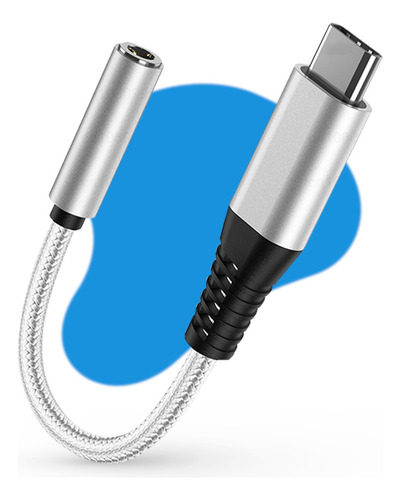 Adaptador Fone Tipo C P2 3.5mm Para Samsung S20 S21 S22 S23 Cor Prateado