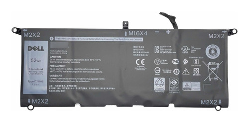 Batería para portátil Dxgh8 de 52 Wh para Dell Xps 13 9370 9380 7930 5390, color negro