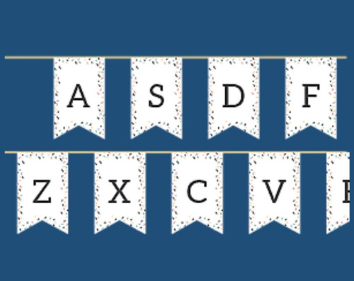 Imagen 2 de 6 de Banderines Para Fiesta 106 Letras Numeros Signos Imprimibles