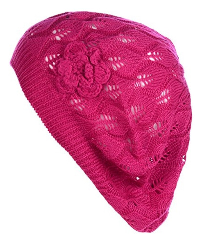 Gorros Sombreros Y Boinas De Punto Rosada Talla Única